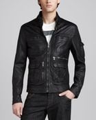 Dolce & Gabbana Leather Motorcycle Jacket - Lyst