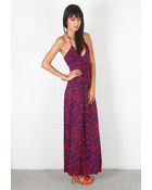 T-bags Halter Maxi Dress - Lyst