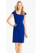 Tahari Cap Sleeve Ponte Sheath Dress - Lyst
