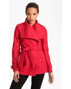 Ted Baker Wing Collar Wrap Coat - Lyst