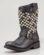 Ash Tokyo Studded Flat Short Boot - Lyst