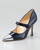 Manolo Blahnik Camparicap Mary Jane Pump - Lyst