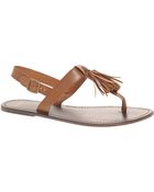 Asos Asos Florrie Leather Flat Sandals with Tassel - Lyst
