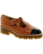 Asos Asos Mailbox Leather Flat Shoes - Lyst