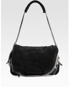 Jimmy Choo Biker Large Shearling Shoulder Bag - Lyst