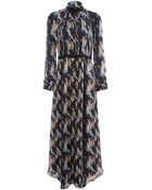 Theyskens' Theory Crystal Print Maxi Dress - Lyst