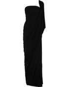 Donna Karan New York Ruched Asymmetric Fine-jersey Gown - Lyst