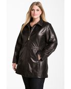 Ellen Tracy Quilted Leather Jacket - Lyst