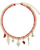 Topshop Charm Thread Wrap Necklace - Lyst
