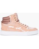 Saint Laurent Nude Patent Malibu Sneakers - Lyst