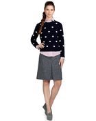 Brooks Brothers Lambswool Polka Dot Sweater - Lyst