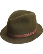 Rag & Bone Leather Belt Band Fedora - Lyst