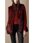 Burberry Brit Fur Gilet - Lyst