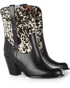 Michael Kors Leather And Calf Hair Cowboy Boots - Lyst