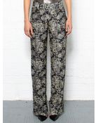 Theory Snake Print Silk Pants - Lyst