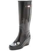 Hunter Moss Wedge Boots - Lyst