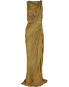 Lanvin Draped Lamé Gown - Lyst