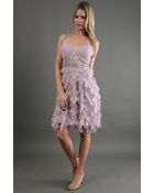 Sue Wong Short Petal Dress - Lyst