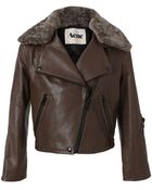 Acne Studios Rita Leather and Shearling Jacket - Lyst
