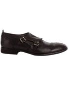 Alexander McQueen Black Buckled Monk Shoe - Lyst