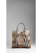 Burberry Large Bridle House Check Whipstitch Tote Bag - Lyst