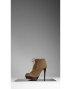 Burberry Shearling Lined Platform Ankle Boots - Lyst