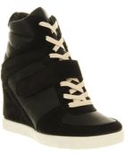 Office Dash Wedge Black Suede Pu - Lyst