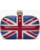 Alexander McQueen Classic Britannia Skull Clutch Box - Lyst