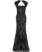 Elie Saab Cap Sleeve Beaded Gown - Lyst