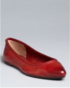 Frye Pointed Toe Ballet Flats Regina - Lyst