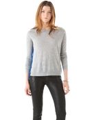 Mason by Michelle Mason Cashmere Sweater with Silk Panel - Lyst
