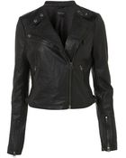Topshop Croc Clean Biker Jacket - Lyst