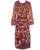 Giambattista Valli Silk Flower Print Dress - Lyst