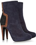 Pierre Hardy Colorblock Suede Ankle Boots - Lyst