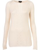 Topshop Knitted Ladder Stitch Jumper - Lyst