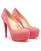 Christian Louboutin Bianca Suede Platform Pumps - Lyst