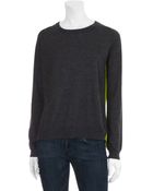 Mason by Michelle Mason Silk Back Crewneck Sweater - Lyst