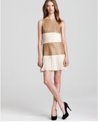 Sachin & Babi Leather Panel Dress Olivia with Pleats - Lyst