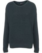 Topshop Knitted Textured Grunge Jumper - Lyst