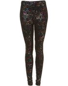 Topshop Multi Coloured Peace Leggings - Lyst