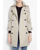 Burberry Brit Stone Cotton Trench Coat - Lyst