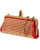 Christian Louboutin Miss Loubi Patent Spikes Clutch - Lyst
