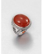David Yurman Carnelian Diamond Ring - Lyst