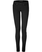 Juicy Couture Black Leather Inset Lila Skinny Jeans - Lyst