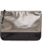 Mango Touch Metallic Effect Pouch - Lyst