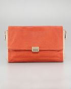 Pour La Victoire Crocodile Embossed Leather Clutch - Lyst
