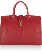 Saint Laurent Cabas Chyc Leather Tote - Lyst