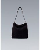 Zara Bucket Bag with Chain Handle - Lyst