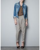 Zara Light Wash Denim Jacket - Lyst