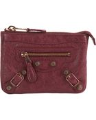 Balenciaga Arena Giant Rose Gold Porte Monnaie - Lyst